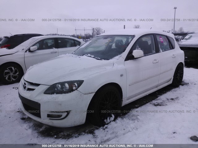 JM1BK34L981164037 - 2008 MAZDA SPEED 3 WHITE photo 2