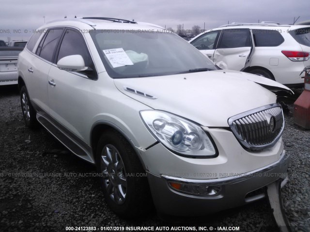 5GAKRBED8BJ412090 - 2011 BUICK ENCLAVE CXL WHITE photo 1