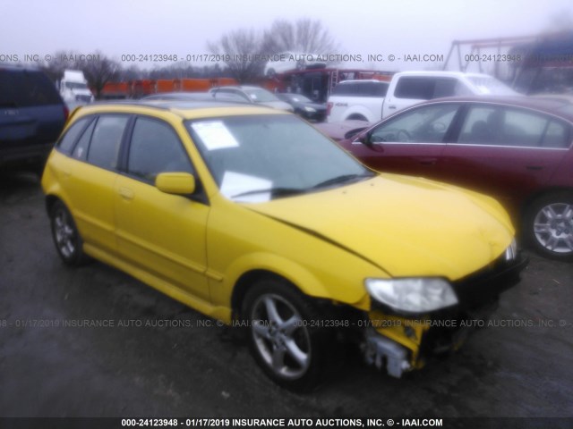 JM1BJ246021463964 - 2002 MAZDA PROTEGE PR5 YELLOW photo 1