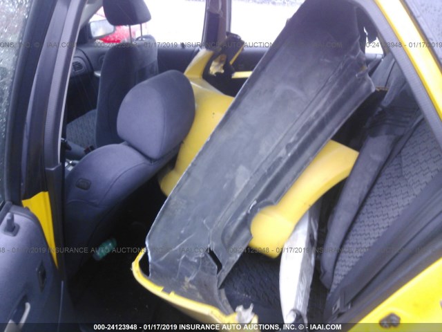 JM1BJ246021463964 - 2002 MAZDA PROTEGE PR5 YELLOW photo 8