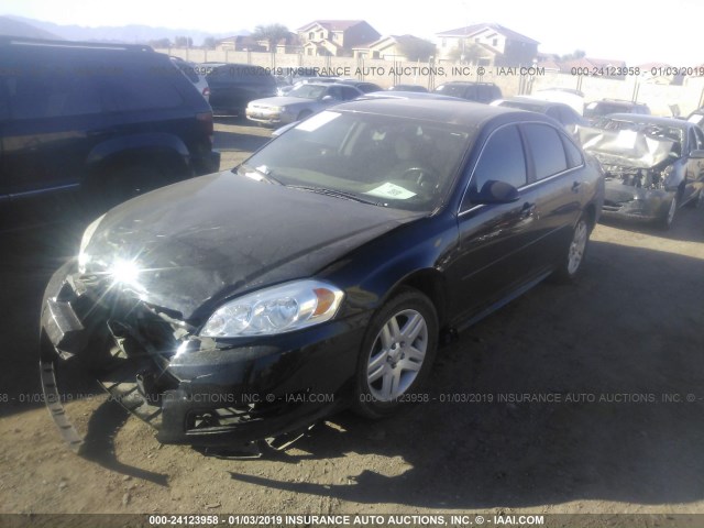 2G1WB5E37E1171353 - 2014 CHEVROLET IMPALA LIMITED LT BLACK photo 2