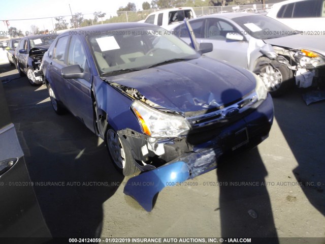 1FAHP34N18W155550 - 2008 FORD FOCUS S/SE BLUE photo 1