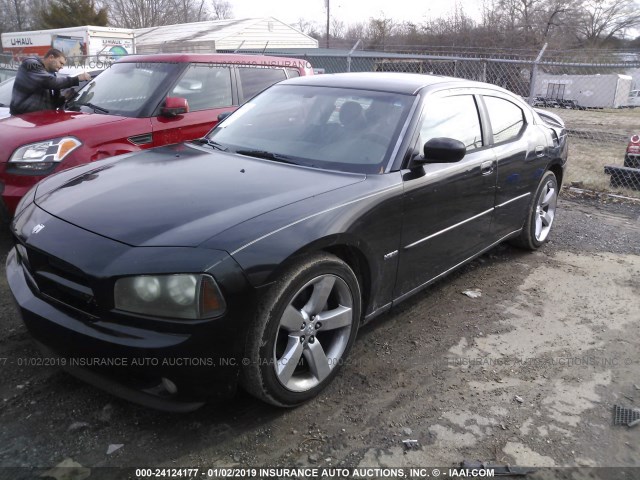 2B3LA53H48H120675 - 2008 DODGE CHARGER R/T BLACK photo 2