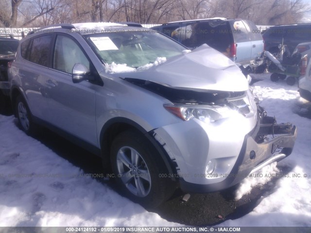 2T3RFREV8FW262805 - 2015 TOYOTA RAV4 XLE SILVER photo 1