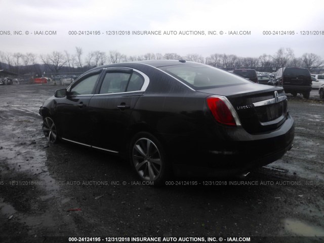 1LNHM94R79G605654 - 2009 LINCOLN MKS BLACK photo 3