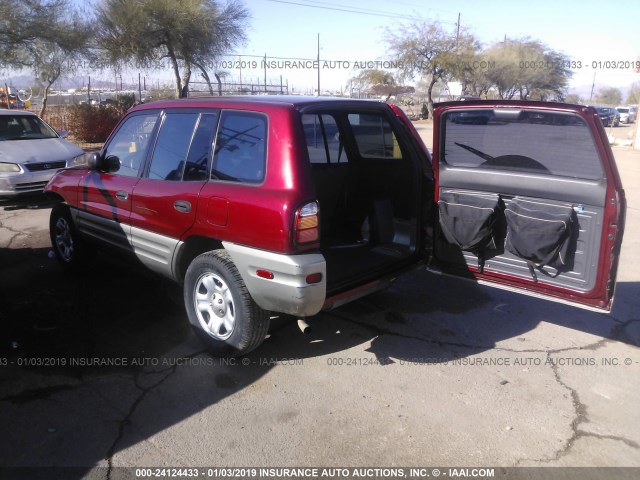 JT3GP10V7Y0050941 - 2000 TOYOTA RAV4 RED photo 3