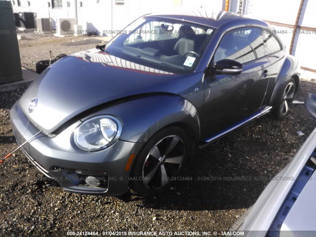 3VWVS7AT4EM638514 - 2014 VOLKSWAGEN BEETLE TURBO GRAY photo 2