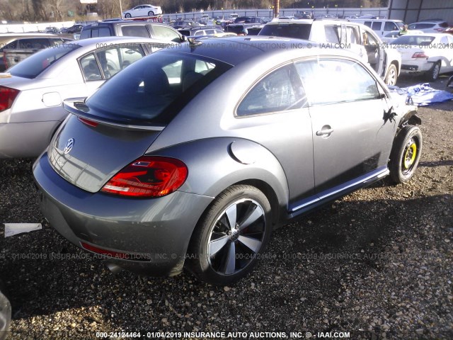 3VWVS7AT4EM638514 - 2014 VOLKSWAGEN BEETLE TURBO GRAY photo 4