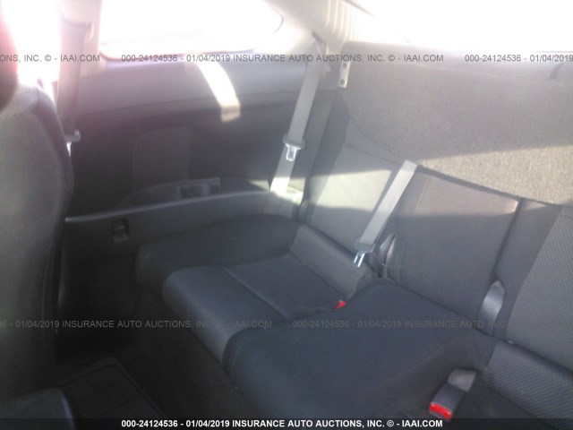 JTKDE177170184136 - 2007 TOYOTA SCION TC BLACK photo 8