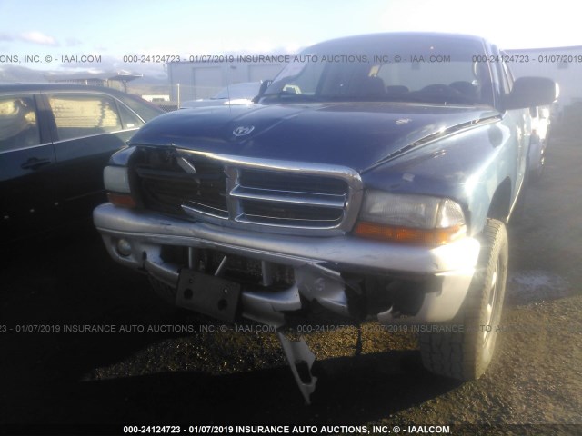 1D7HG48N14S773789 - 2004 DODGE DAKOTA QUAD SLT Dark Blue photo 6