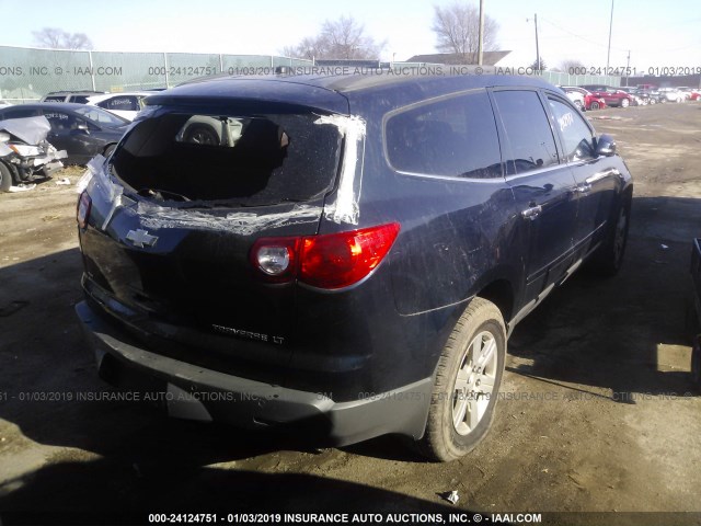 1GNKVGED7BJ161576 - 2011 CHEVROLET TRAVERSE LT BLUE photo 4