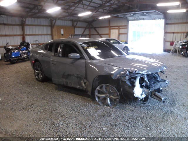 2C3CDXHG5HH503949 - 2017 DODGE CHARGER SXT GRAY photo 1