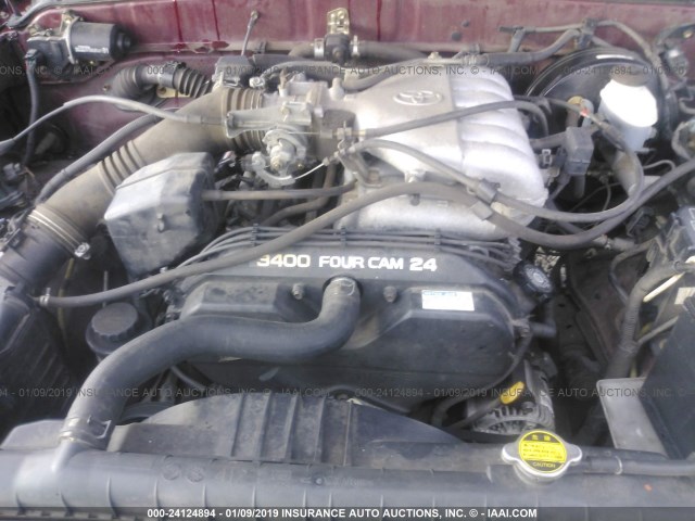 5TEWN72N41Z804137 - 2001 TOYOTA TACOMA XTRACAB MAROON photo 10