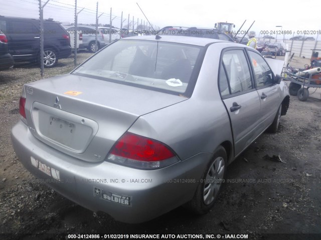 JA3AJ26E87U016707 - 2007 MITSUBISHI LANCER ES GRAY photo 4