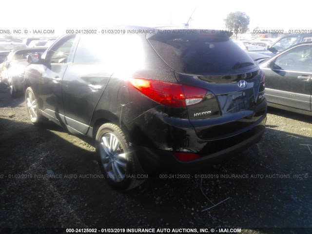 KM8JU3ACXCU344043 - 2012 HYUNDAI TUCSON GLS/LIMITED 黑色 照片 3