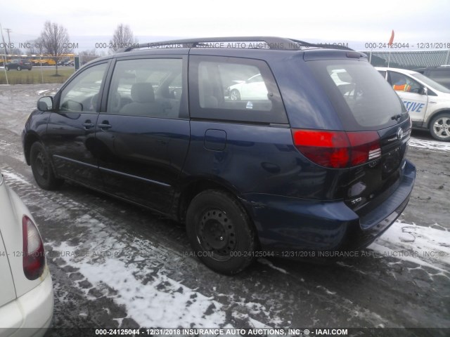 5TDZA23C25S303131 - 2005 TOYOTA SIENNA CE/LE BLUE photo 3