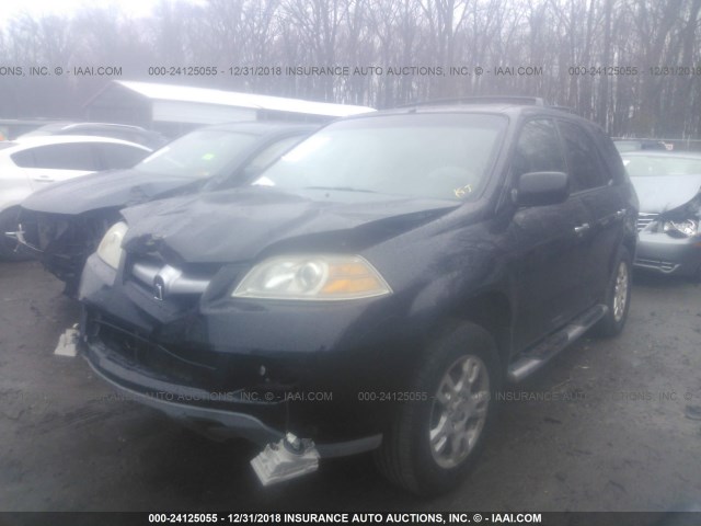 2HNYD18614H514344 - 2004 ACURA MDX TOURING BLACK photo 2