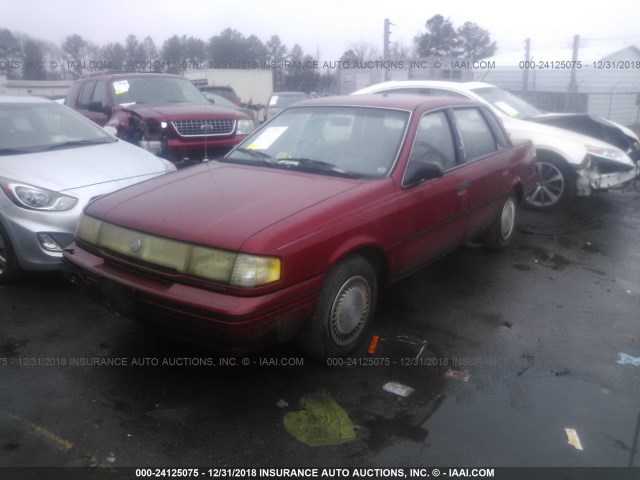 1MEPM36X4NK653367 - 1992 MERCURY TOPAZ GS RED photo 6