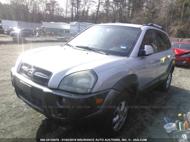 KM8JN12D45U087778 - 2005 HYUNDAI TUCSON GLS/LX SILVER photo 2