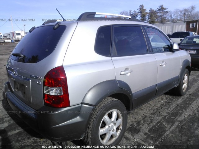 KM8JN12D45U087778 - 2005 HYUNDAI TUCSON GLS/LX SILVER photo 4