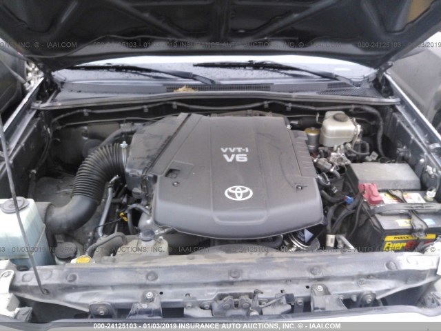 5TFUU4EN3BX009206 - 2011 TOYOTA TACOMA ACCESS CAB ნაცრისფერი ფოტო 10