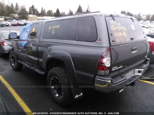 5TFUU4EN3BX009206 - 2011 TOYOTA TACOMA ACCESS CAB ნაცრისფერი ფოტო 3