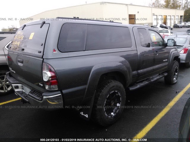 5TFUU4EN3BX009206 - 2011 TOYOTA TACOMA ACCESS CAB ნაცრისფერი ფოტო 4