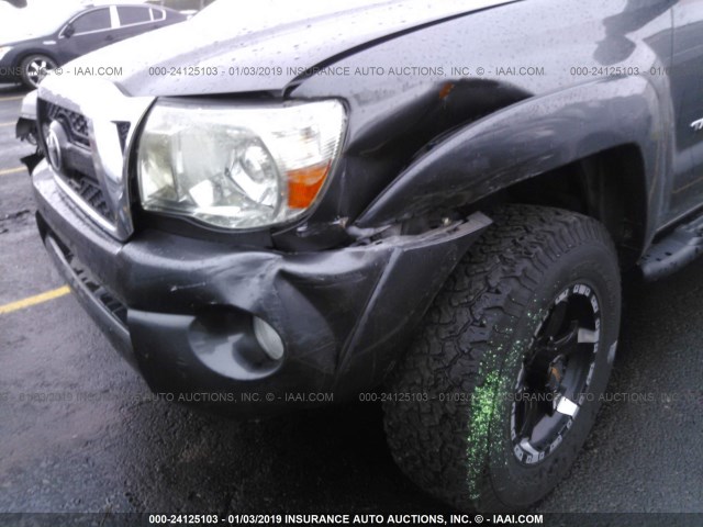 5TFUU4EN3BX009206 - 2011 TOYOTA TACOMA ACCESS CAB ნაცრისფერი ფოტო 6