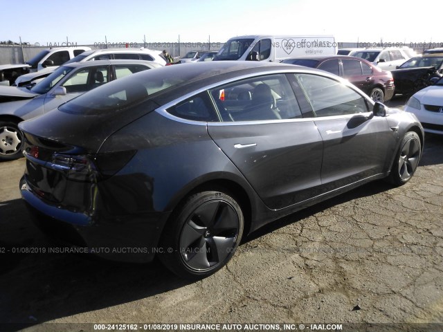 5YJ3E1EB3JF066673 - 2018 TESLA MODEL 3 GRAY photo 4