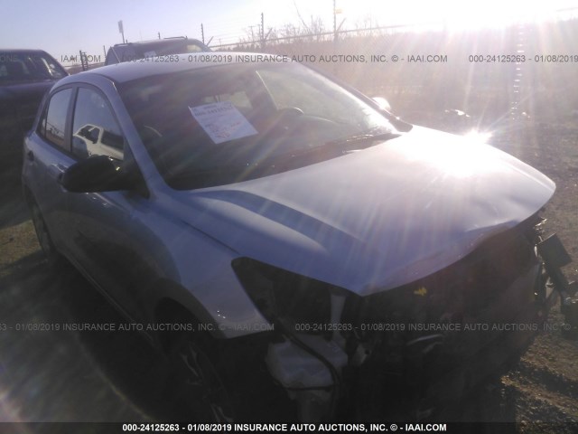 3KPA25AB3JE094315 - 2018 KIA RIO LX/S SILVER photo 1