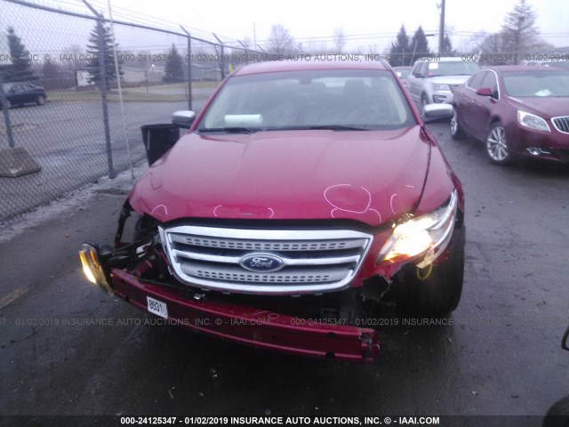 1FAHP2FW8AG113599 - 2010 FORD TAURUS LIMITED RED photo 6