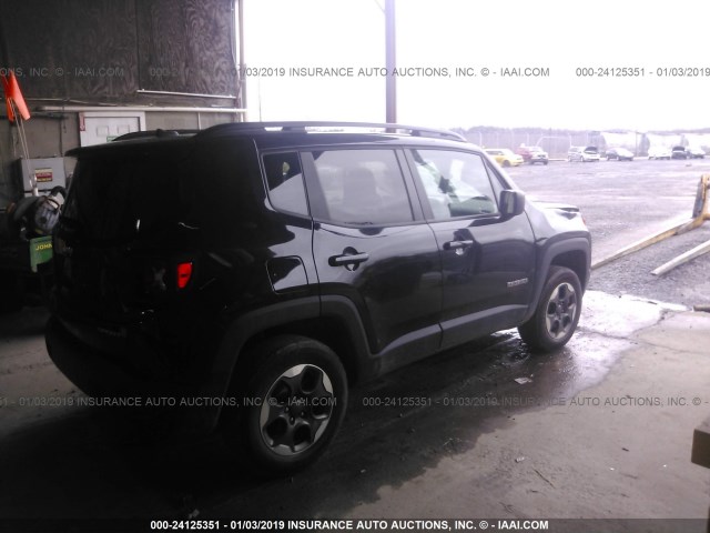 ZACCJBAT5GPD77670 - 2016 JEEP RENEGADE SPORT BLACK photo 4