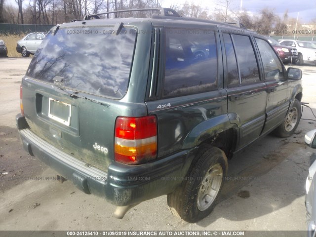 1J4GZ48S8WC271083 - 1998 JEEP GRAND CHEROKEE LAREDO/SPECIAL GREEN photo 4