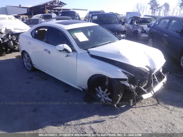 JTHBK262072038185 - 2007 LEXUS IS 250 WHITE photo 1