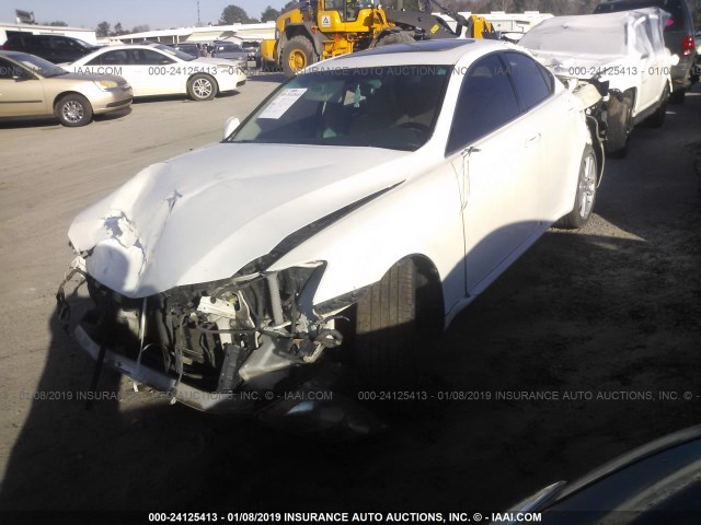 JTHBK262072038185 - 2007 LEXUS IS 250 WHITE photo 2