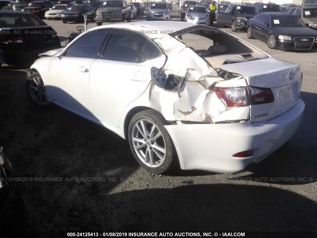 JTHBK262072038185 - 2007 LEXUS IS 250 WHITE photo 3