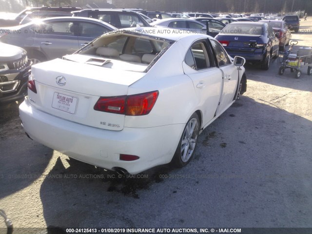 JTHBK262072038185 - 2007 LEXUS IS 250 WHITE photo 4