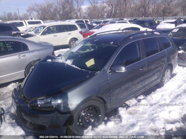 3VWPL7AJ5EM621094 - 2014 VOLKSWAGEN JETTA TDI GRAY photo 2