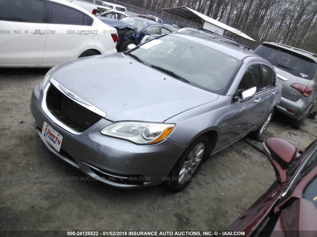 1C3CCBAB2DN561703 - 2013 CHRYSLER 200 LX GRAY photo 2