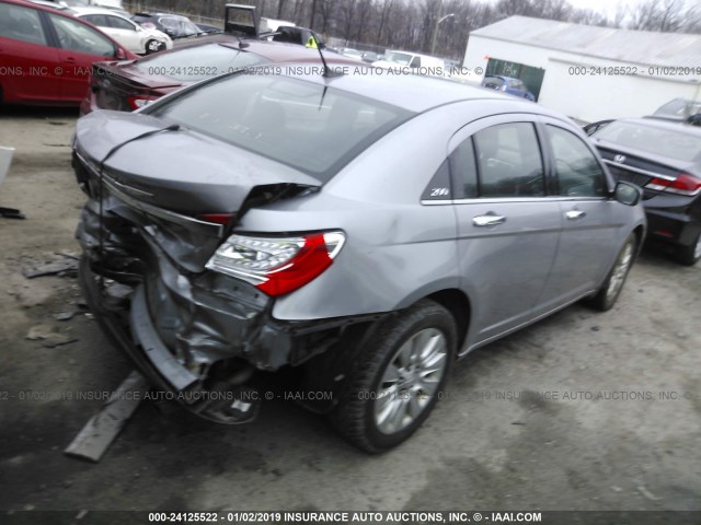 1C3CCBAB2DN561703 - 2013 CHRYSLER 200 LX GRAY photo 4