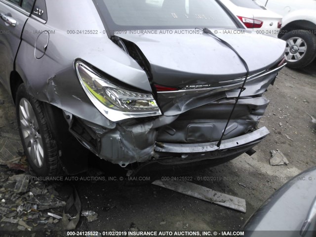 1C3CCBAB2DN561703 - 2013 CHRYSLER 200 LX GRAY photo 6