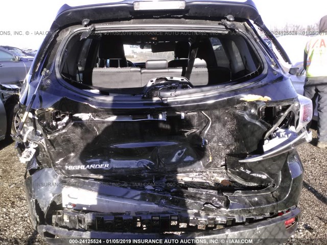 5TDBKRFH0GS297217 - 2016 TOYOTA HIGHLANDER LE/LE PLUS BLACK photo 6