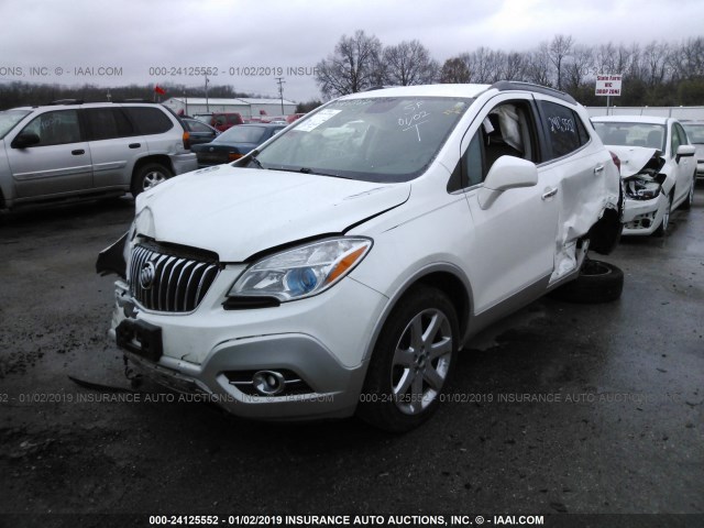 KL4CJCSB2DB176479 - 2013 BUICK ENCORE WHITE photo 2