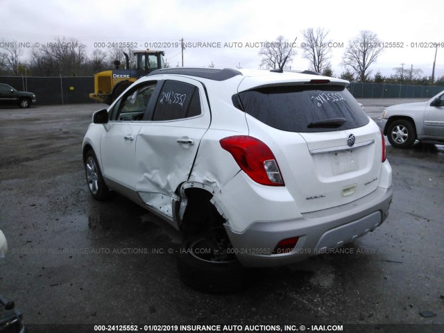 KL4CJCSB2DB176479 - 2013 BUICK ENCORE WHITE photo 3