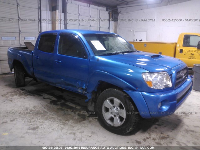 3TMMU52N49M009564 - 2009 TOYOTA TACOMA DOUBLE CAB LONG BED BLUE photo 1