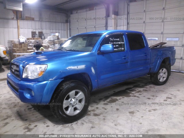 3TMMU52N49M009564 - 2009 TOYOTA TACOMA DOUBLE CAB LONG BED BLUE photo 2