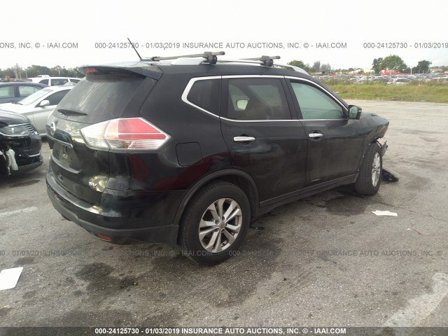 5N1AT2ML1FC757276 - 2015 NISSAN ROGUE S/SL/SV BLACK photo 4