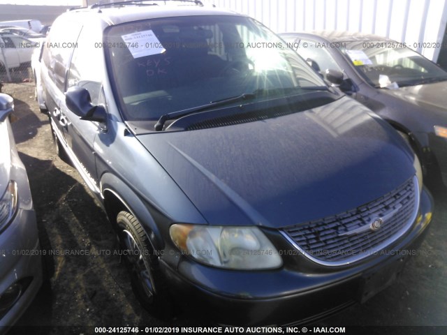 2C8GP64L51R303640 - 2001 CHRYSLER TOWN & COUNTRY LIMITED BLUE photo 1