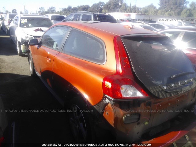 YV1672MK3D2310385 - 2013 VOLVO C30 T5 ORANGE photo 3