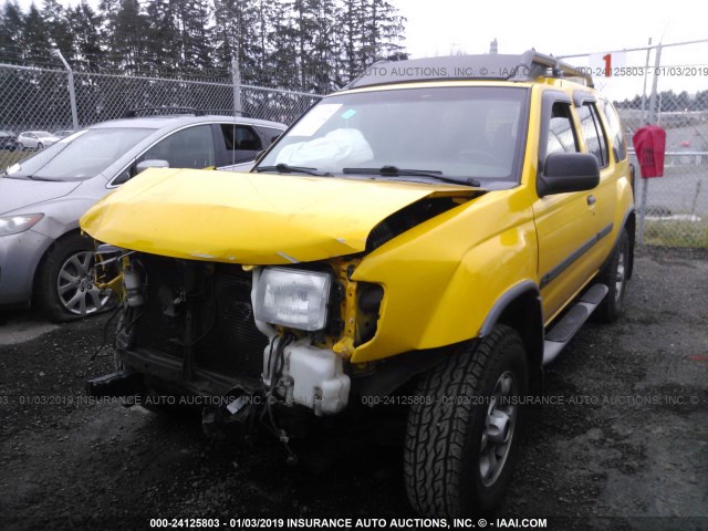 5N1ED28Y3YC569656 - 2000 NISSAN XTERRA XE/SE YELLOW photo 2